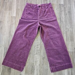 Dear John Womens Wide Leg Corduroy Plum Pants Size 31